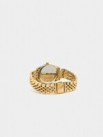 Reloj Redondo Con Pulsera De Acero Inoxidable dorado