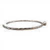 Brazalete Delhi-Plata 925 rodinada- Piedra Cuarzo rosa-BR2015 conpiedra