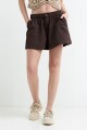 Short con cintura elastizada CHOCOLATE