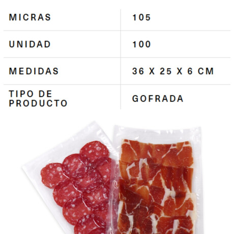 Bolsas de vacío x 100 unds 25 x 35 cm Bolsas de vacío x 100 unds 25 x 35 cm