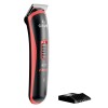 Combo corta pelo GA.MA Italy Race clipper trimmer y nose trimmer recargable USB para un afeitado y estilismo diario Negro/Rojo