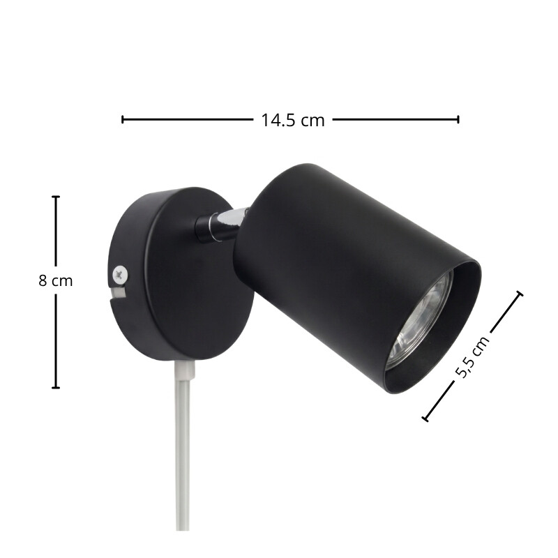 ARTEFACTO BOLD DE ADOSAR ORIENTABLE Luminaria de Pared Bold Negro