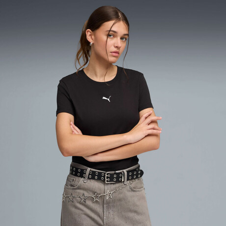 Remera de Mujer Puma Ess Centered Cat Logo Tee Negro
