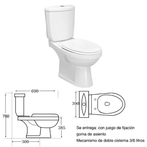 COMBO DE BAÑO INODORO CON MOCHILA + GRIFERIA DE DUCHA Y LAVATORIO + MUEBLE 60 CM CON MESADA DE LOZA Y ESPEJO COMBO DE BAÑO INODORO CON MOCHILA + GRIFERIA DE DUCHA Y LAVATORIO + MUEBLE 60 CM CON MESADA DE LOZA Y ESPEJO