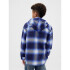 HOODED FLANNEL SHIRT BLUE PLAID