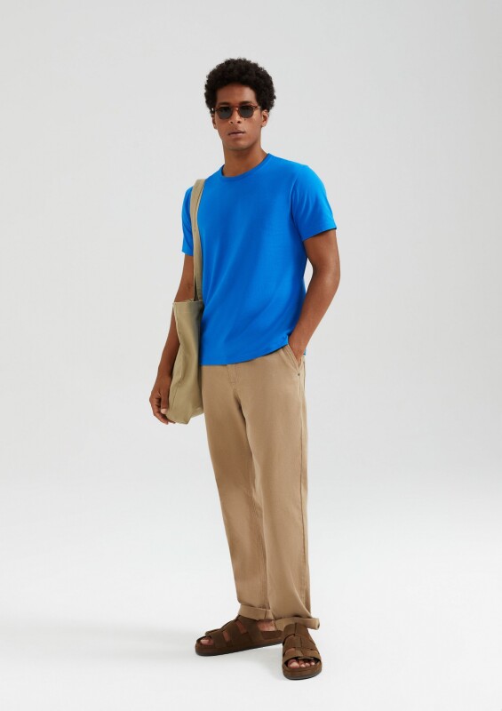 CAMISETA MM MASC AZUL MEDIO