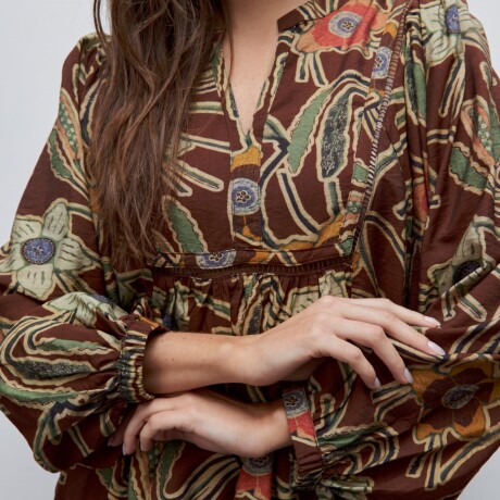 BLUSA FARA Chocolate