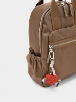 Mochila De Nylon Con Colgante De Corazón taupe