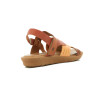Country Sandalia Para Dama, Capellada Cuero , Suela Baja C/velcro Durazno-coral