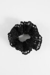 Gomita scrunchie broderie y lunares negro
