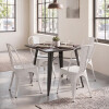Juego de comedor 4 sillas tolix 70 Blanco