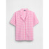 V-SS POPLIN TOP SP FAM PINK GINGHAM