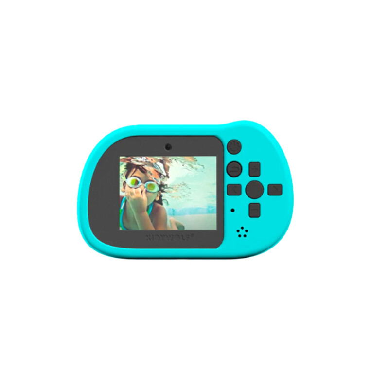 Cámara sumergible infantil Kidycam Pro Cyan Kidywolf Cámara sumergible infantil Kidycam Pro Cyan Kidywolf