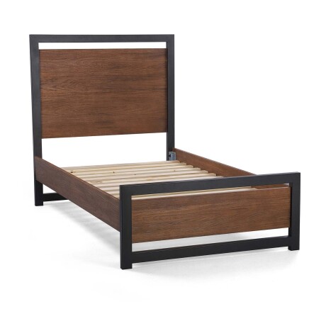 CAMA 1 1/2 PLAZA MADERA MARRON WILLOW