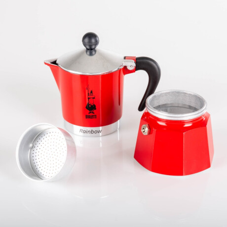 Cafetera Moka Rainbow Roja 130ml 3 Tazas Bialetti Cafetera Moka Rainbow Roja 130ml 3 Tazas Bialetti