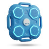 Maquina de boxeo con bluetooth, luces led y guantes. Azul