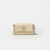 Mini bag Bloom en cuero graneado Natural