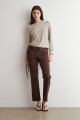 Media polera texturada beige melange