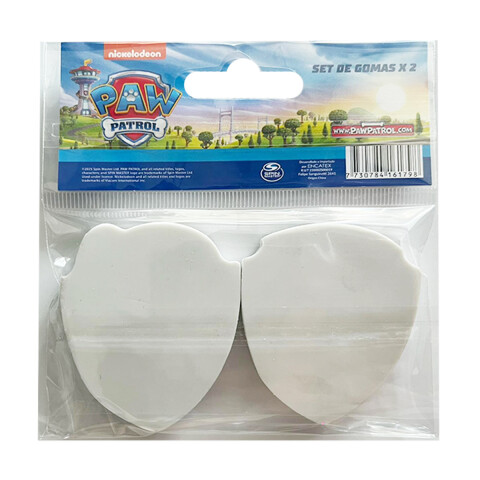 Pack x 2 Goma de Borrar Paw Patrol 4 cm ROJO/AZUL