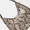 Bolso Signature en cuero snake Taupe