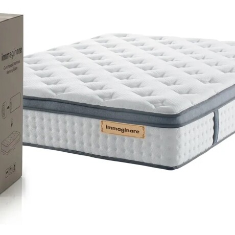 COLCHON EN CAJA DUBAI DORMITORIO HÍBRIDO RESORTES QUEEN SIZE