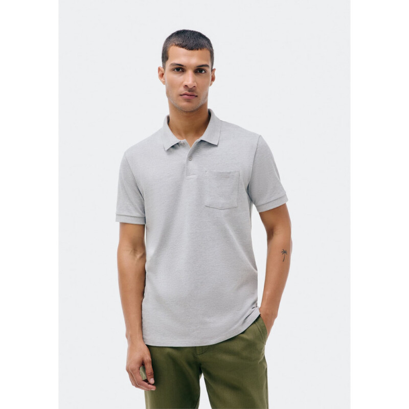 CAMISA POLO MM MASC CINZA MESCLA