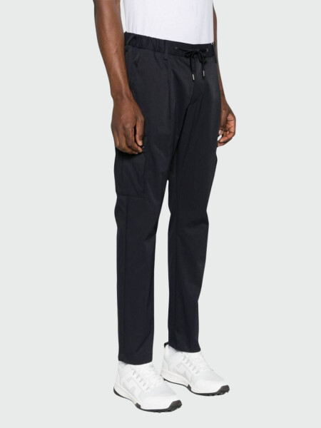 Herno - Pantalón cargo de algodón elastizado Azul