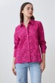 Camisa de broderie fucsia