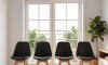 Silla Eames Pack 4 Unidades Acolchonada Calidad Premium Negro
