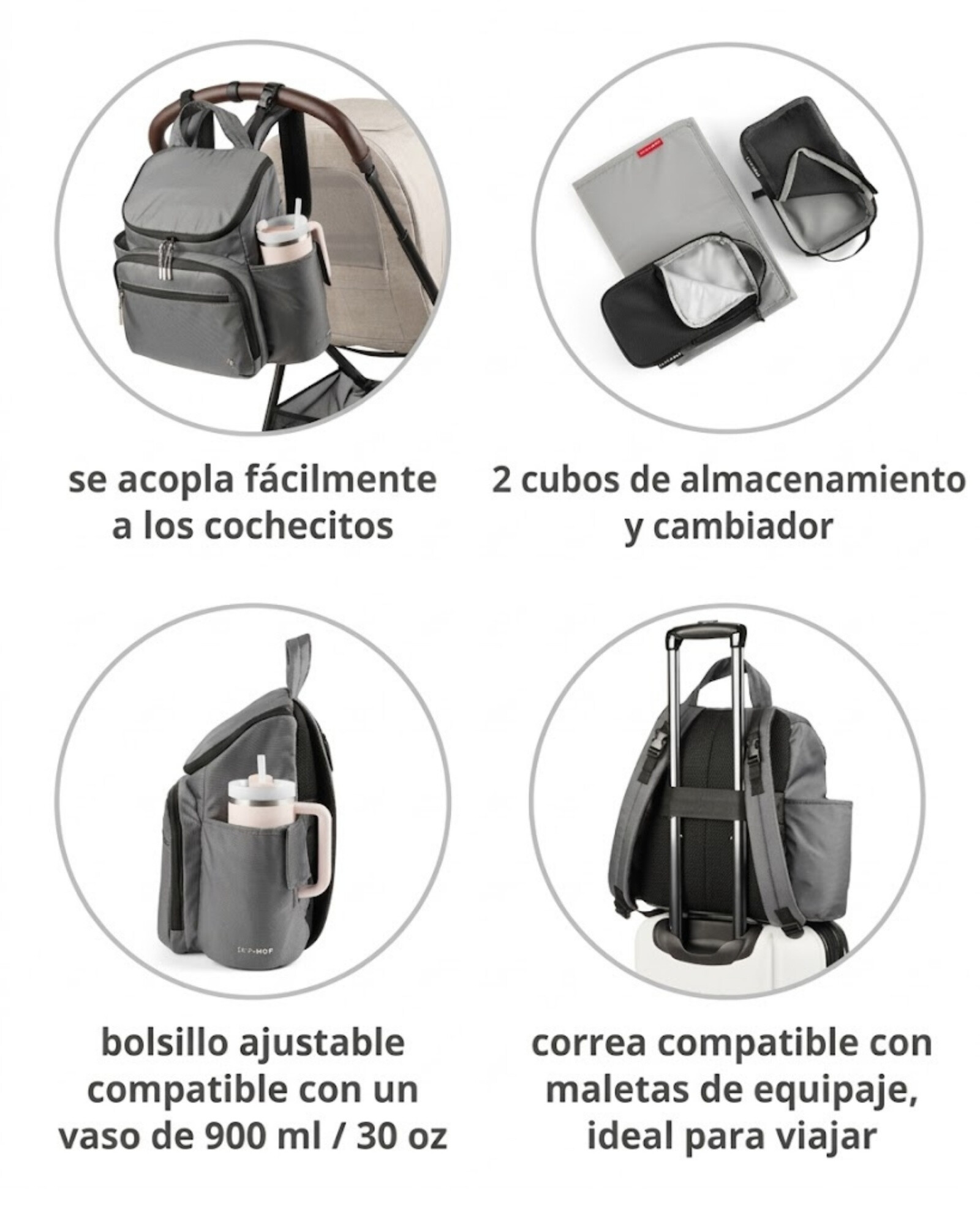 Mochila maternal Forma Next, negro Sin color