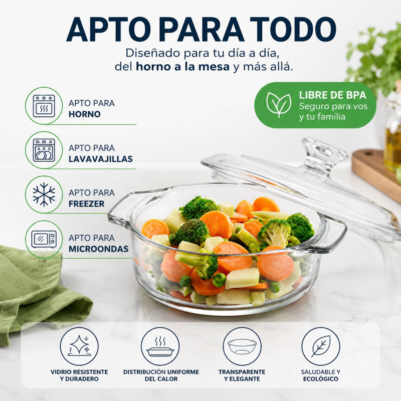 Cacerola de Vidrio con Tapa y Boton 16.6cm Cacerola de Vidrio con Tapa y Boton 16.6cm