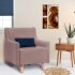 Butaca Sillon Poltrona Durham Tejido Patas Madera GRIS