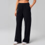 Pantalón Year Round Terry Wide Leg Sweatpant Mujer Black