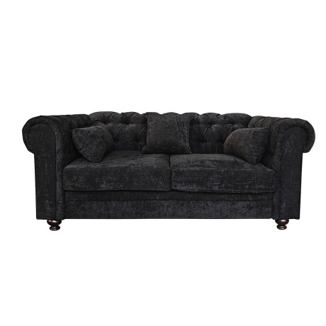 SOFÁ SILLÓN 2 CUERPOS - CON ALMOHADONES NEGRO