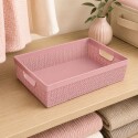 Cesto Canasto organizador Simil Rattan 11,5 litros Rosado Cesto Canasto organizador Simil Rattan 11,5 litros Rosado