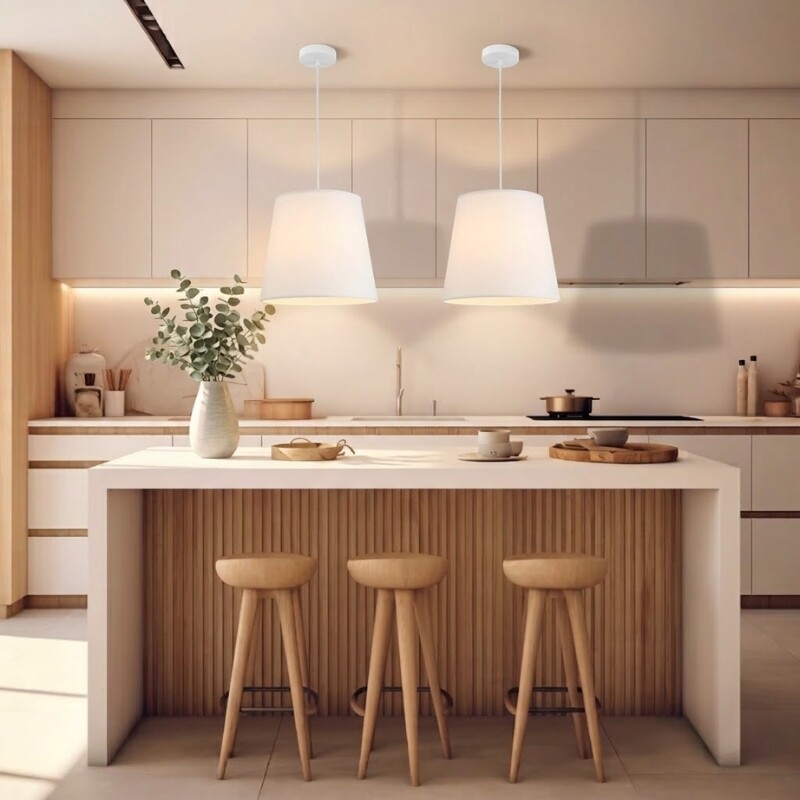 ARTEFACTO COLGANTE DECORATIVO SIRA - BLANCO Luminaria Colgante Sira Blanca