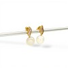 Caravanas Perlas Colgante - Oro bajo - Perla de río - CA8242 conperla