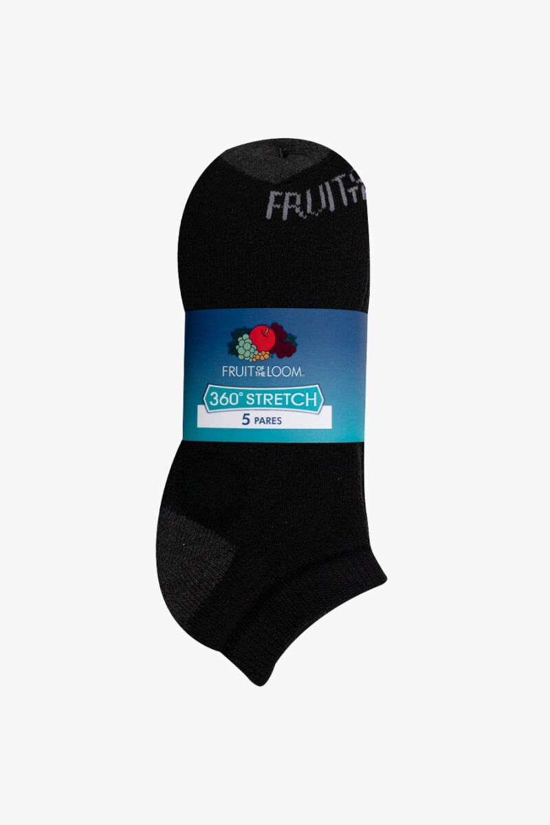 Pack x5 Medias afelpadas sin caña para caballero NEGRO