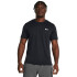 UA LAUNCH SHORTSLEEVE-ORG BLK-001