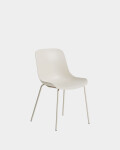 Silla Altea beige y patas de acero con acabado beige