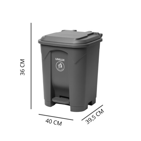 CONTENEDOR DE BASURA 30 LITROS Contenedor de Basura 30 Litros Gris