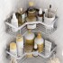 Set X2 Estantes Esquinero Organizador Baño Ducha Y Adhesivos Linea Premium Imback Color Plateado Set X2 Estantes Esquinero Organizador Baño Ducha Y Adhesivos Linea Premium Imback Color Plateado