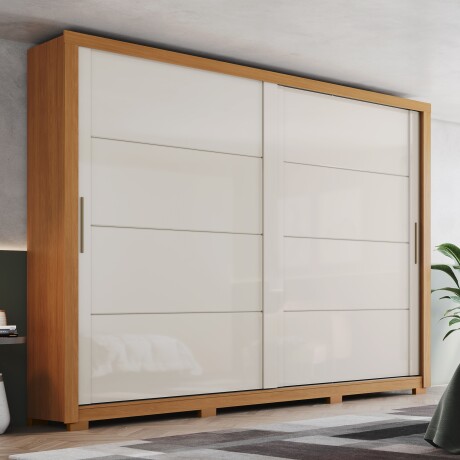 ROPERO PALACE 2 PUERTAS 4 CAJONES INTERNOS GUARDARROPA CLOSET ARMARIO OFF WHITE