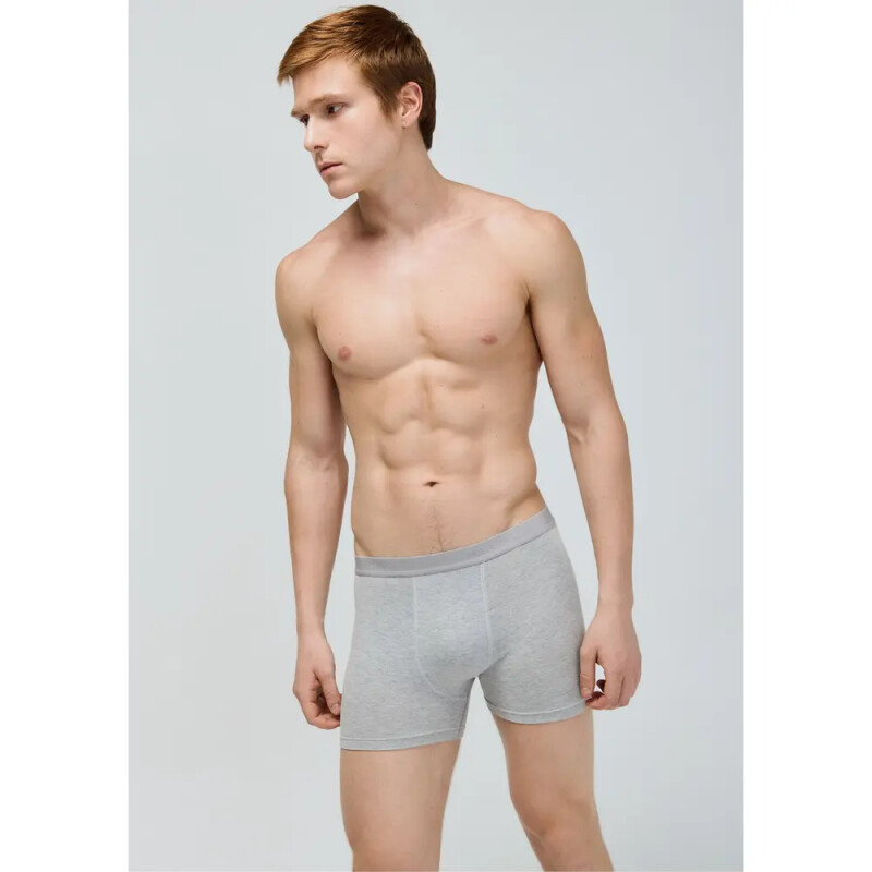 CUECA BOXER MASC CINZA MESCLA