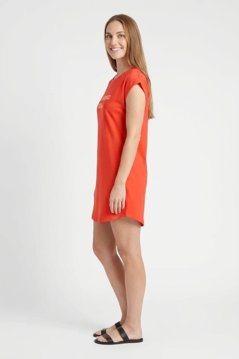 Vestido remeron estampado CORAL