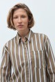 Camisa rayada khaki