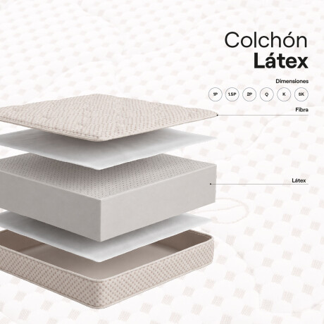 COLCHÓN SUPER KING LATEX BLANCO LÁTEX