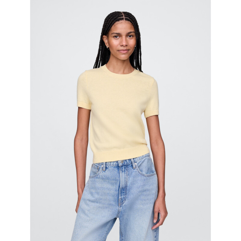 SS CASHSOFT BABY TEE MAIZE