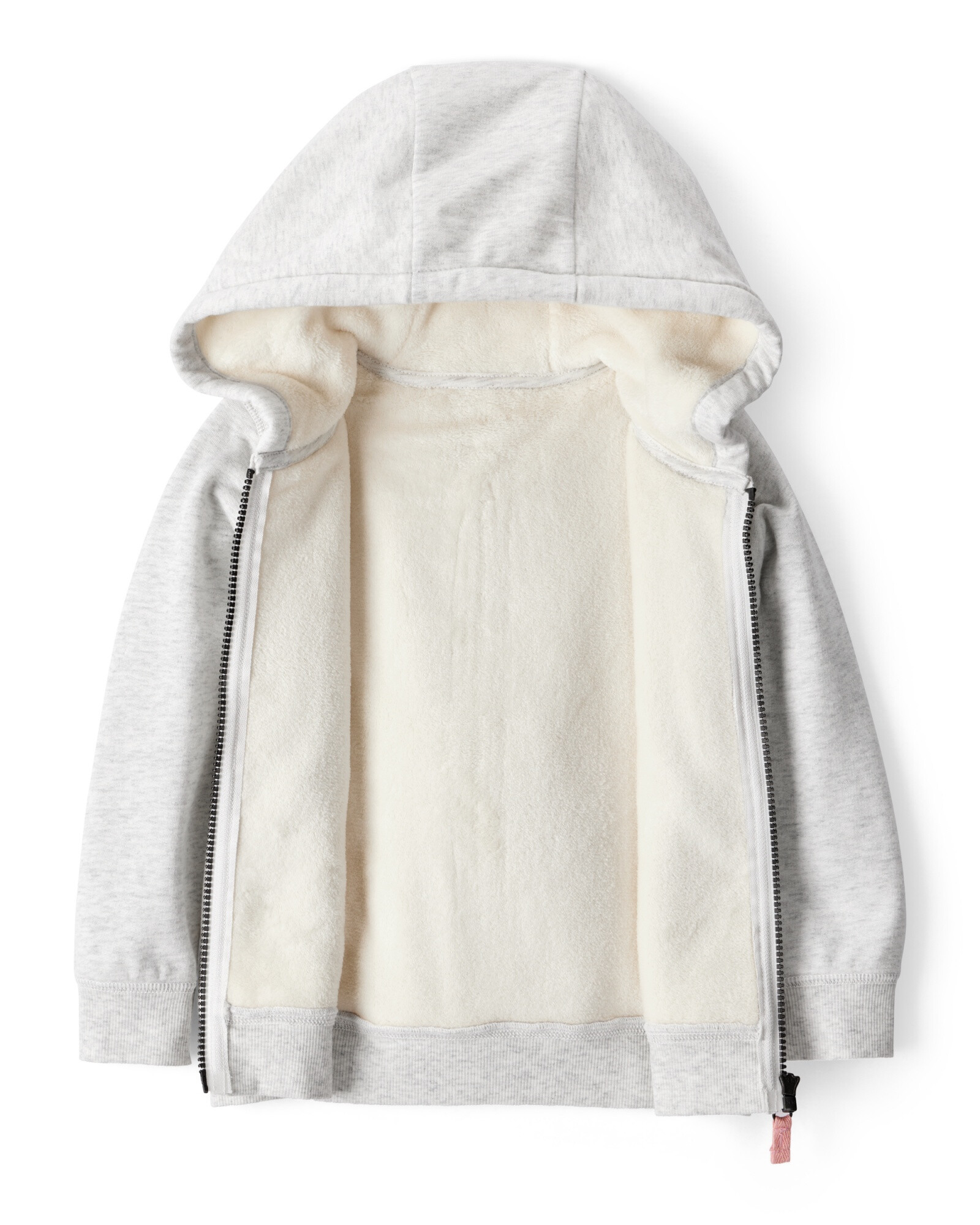 Campera de algodón con forro polar, gris Sin color