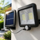 Foco exterior led solar 40W con sensor día noche NEGRO